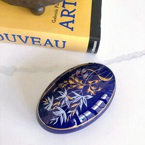 Trinket Dish with Lid Royal Blue Made in Italy